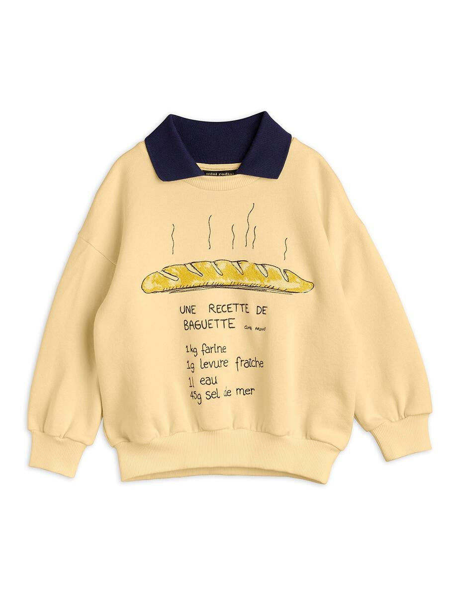 Baguette Emb Collar Sweatshirt by Mini Rodini