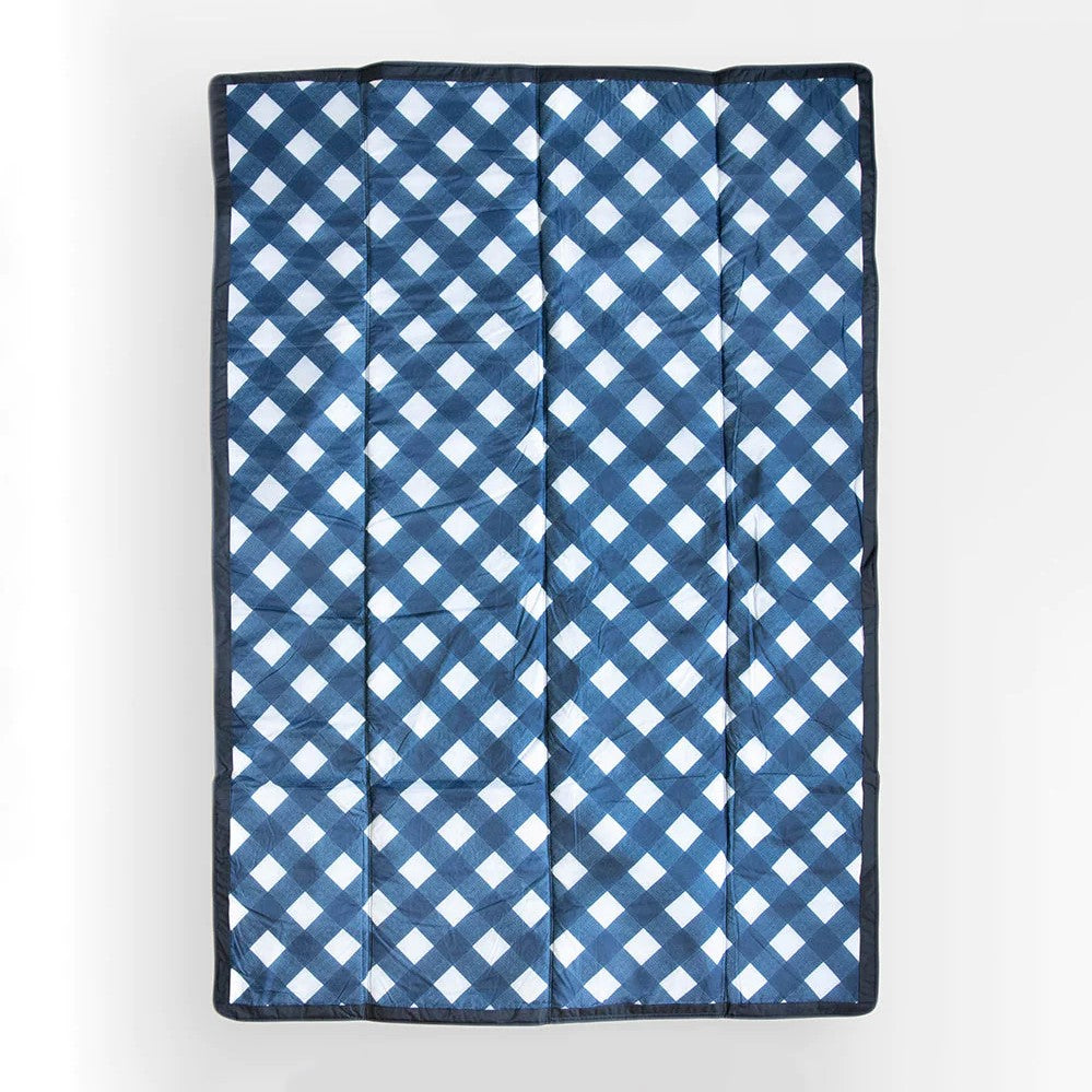 Navy Plaid Outdoor Blanket by Little Unicorn