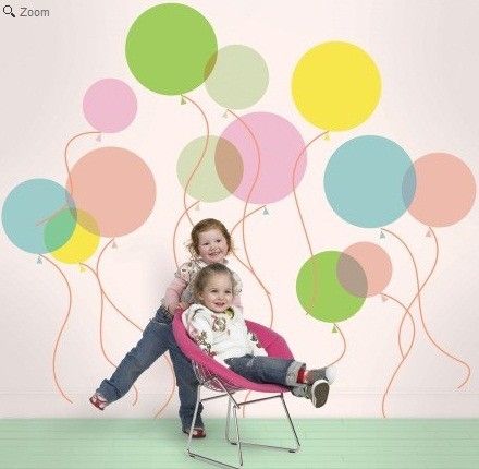 Pastel Balloons Decals by Wallcandy Arts