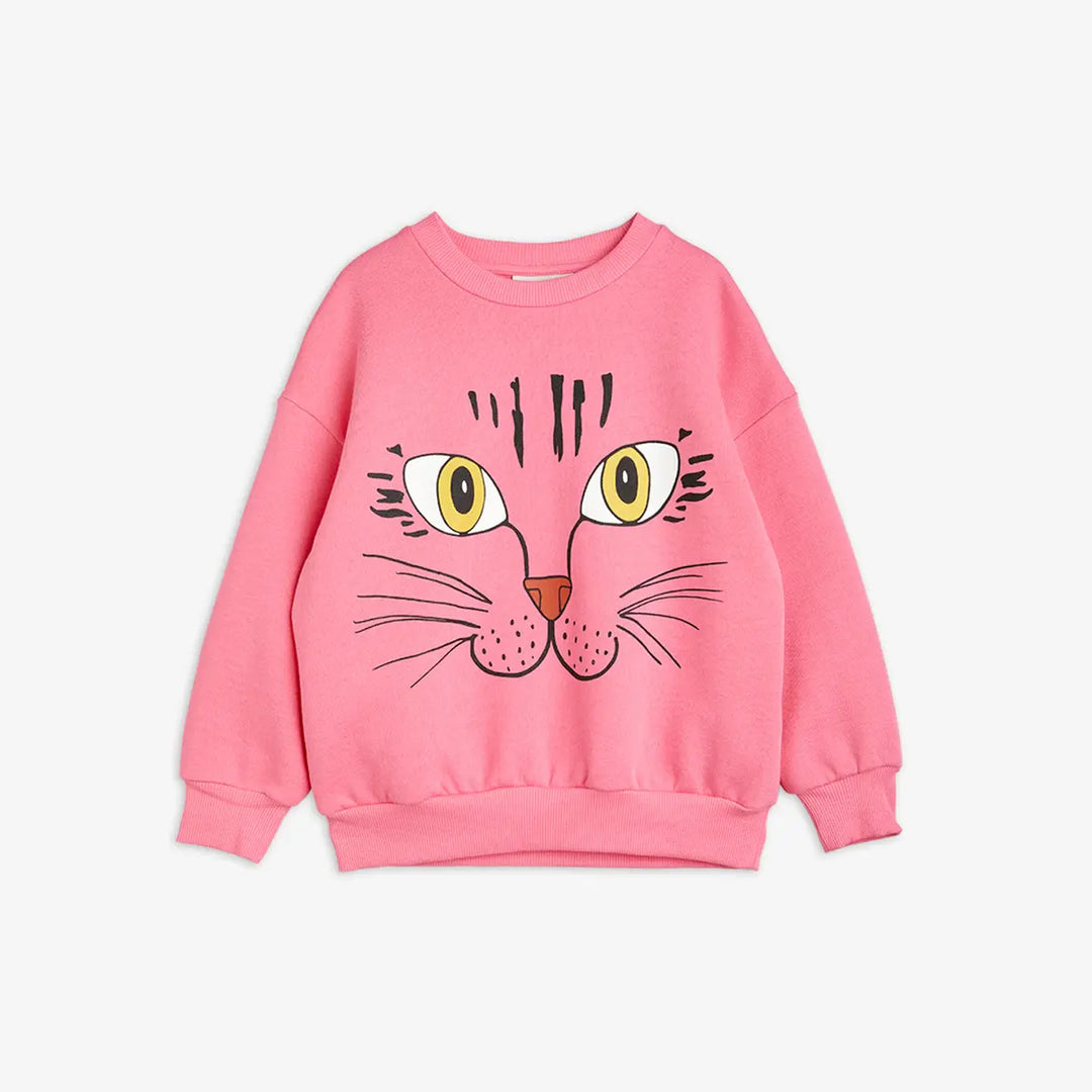 Cat Face Sweatshirt by Mini Rodini
