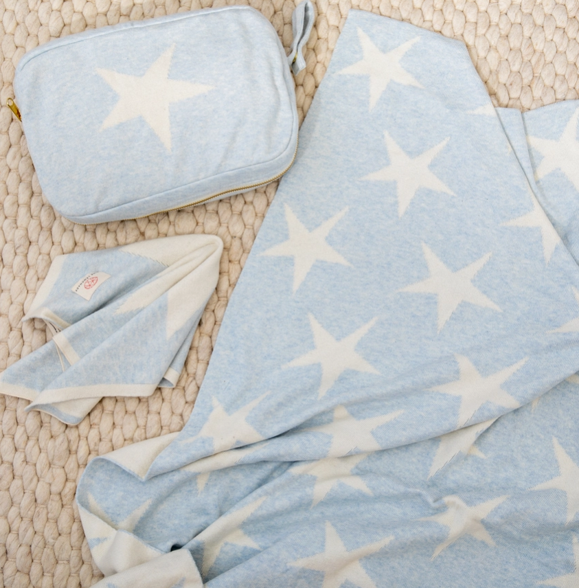 Blue Sky Infant Blanket Set by Pink Lemonade