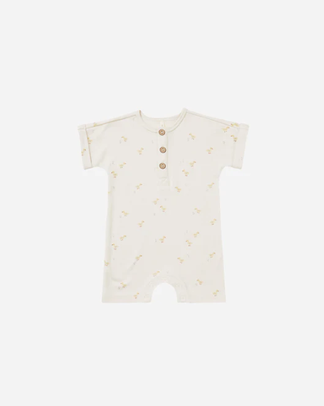 Short Sleeve Duck Romper by Quincy Mae