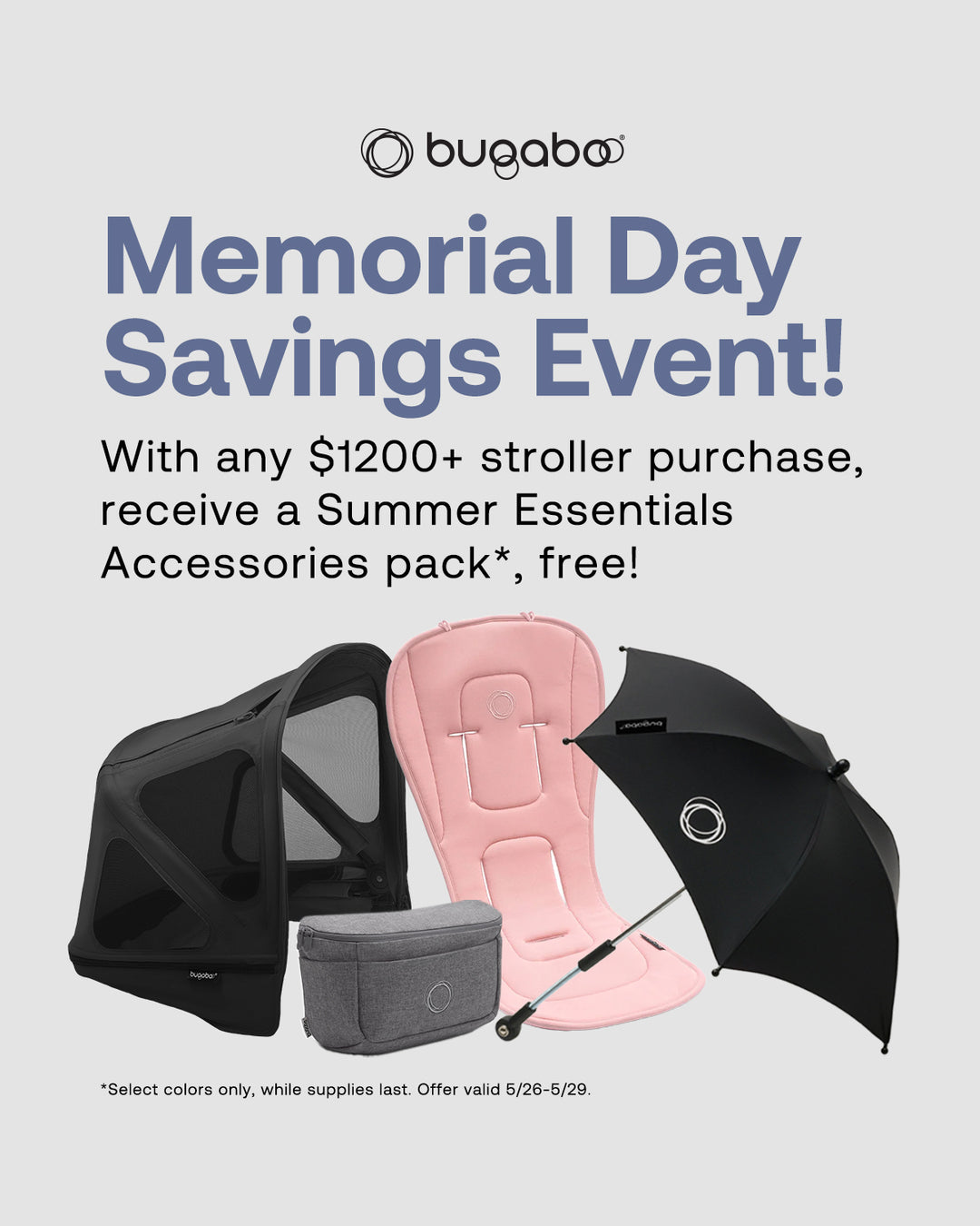 Memorial Day savings event sale Bugaboo