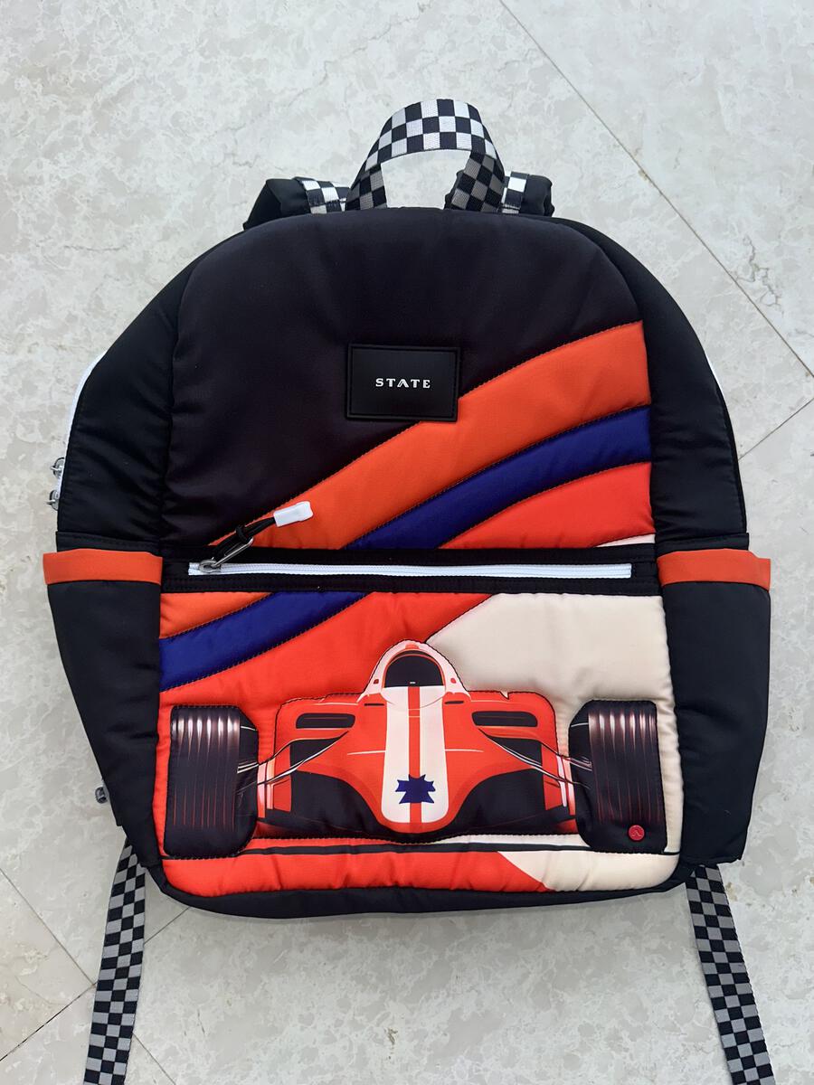 Kane Kids Travel Backpack Racecar by State Bags