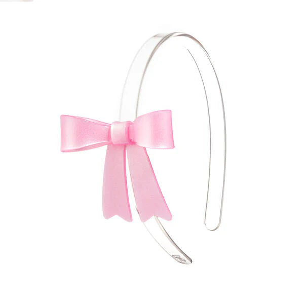 Pink Bow Tie Headband by Lilies & Roses