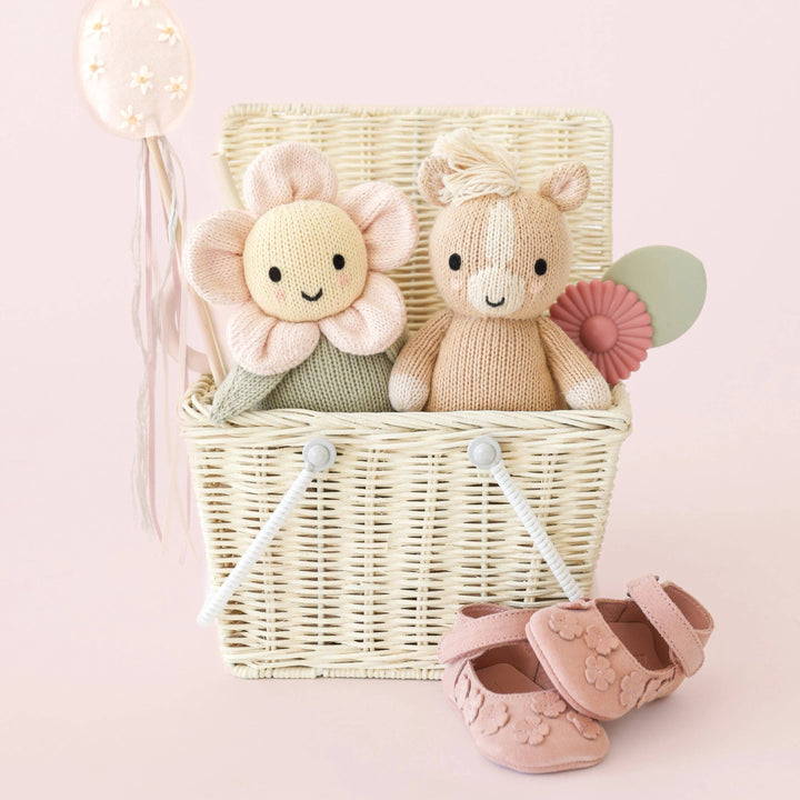 Baby Daisy Blush Pink Knitted Toy