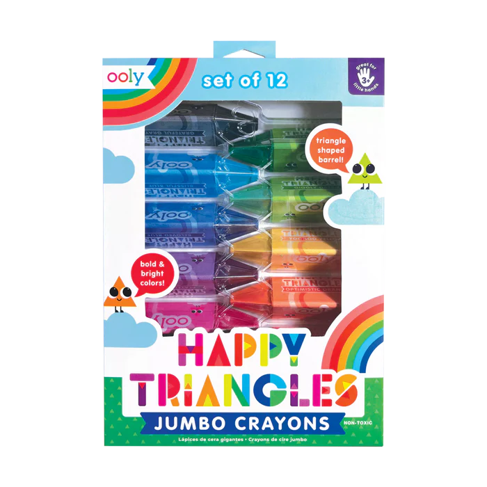 Happy Triangles Jumbo Crayons by Ooly