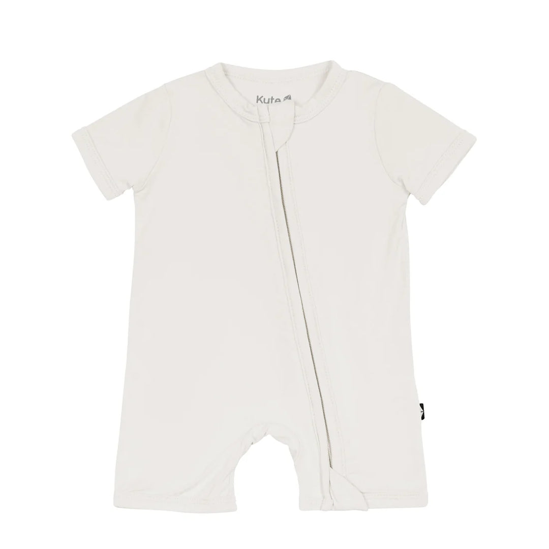 Zippered Shortall Romper - Oat