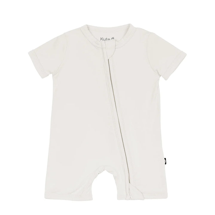 Zippered Shortall Romper - Oat