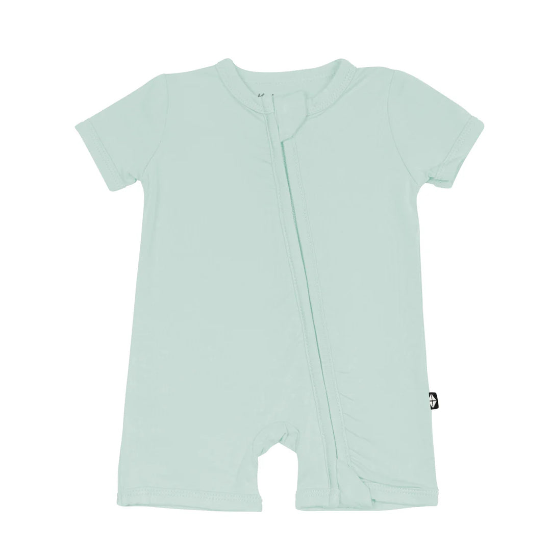 Zippered Shortall Romper - Sage