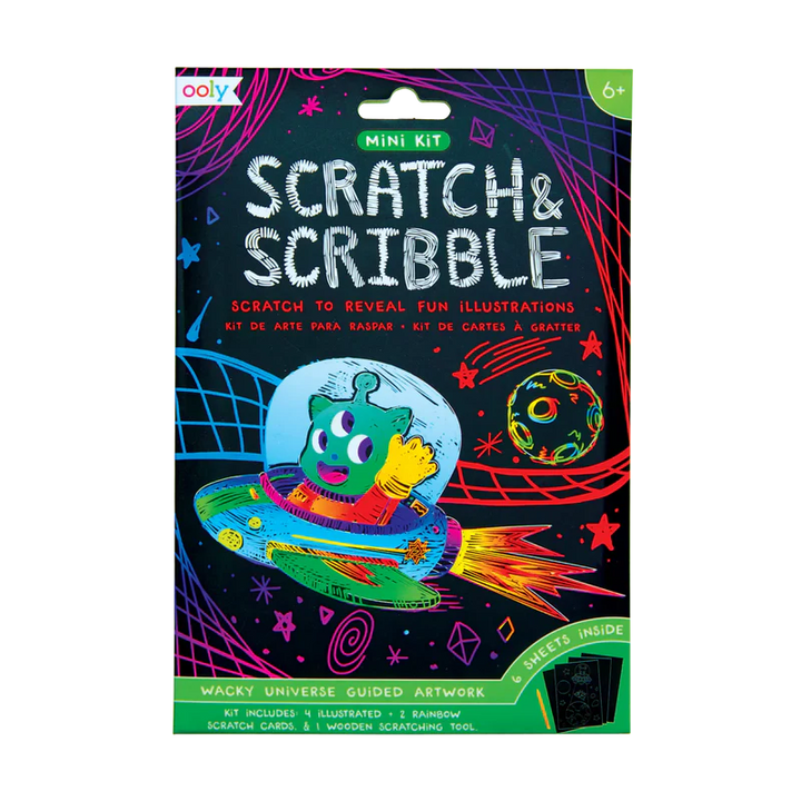 Mini Scratch & Scribble Art Kit: Wacky Universe by Ooly