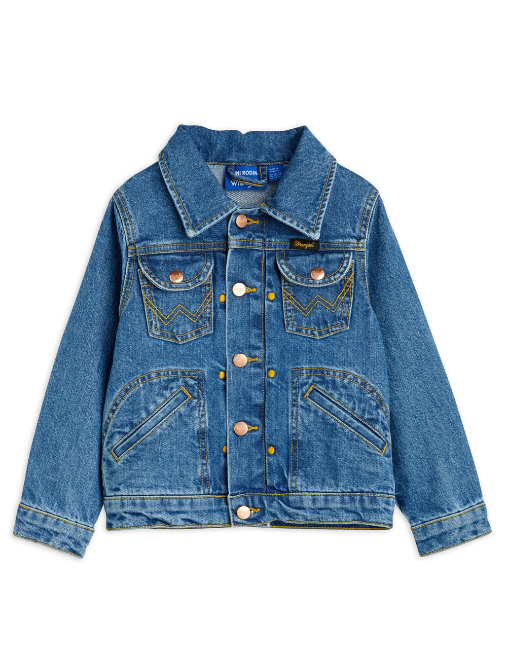 jeanjacket mini backpack Mini Rodini x Wrangler Peace Dove Denim Jacket – Babesta