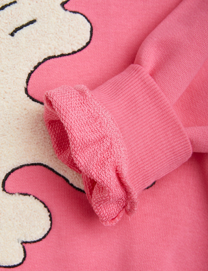 Mini Rodini x Wrangler Peace Dove Chenille Sweatshirt Pink