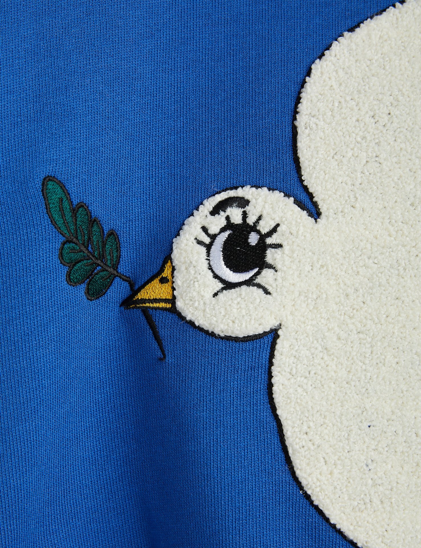 Mini Rodini PEACE DOVE SWEATSHIRT 4-5Y Mini Rodini blue peace doves hoodie 100% organic cotton.