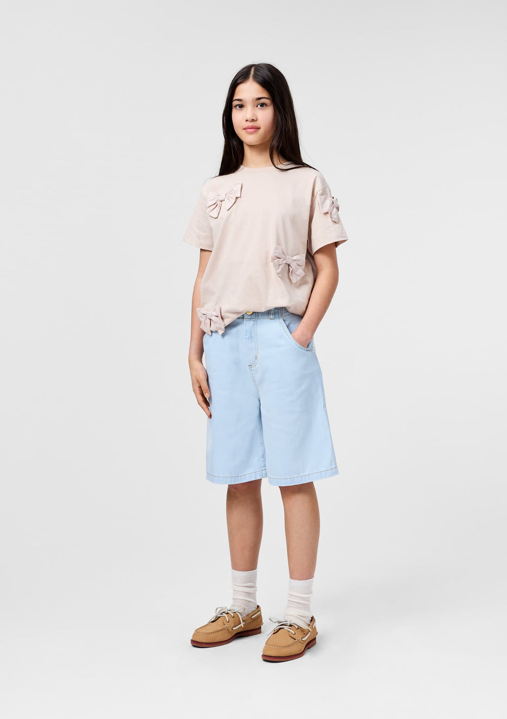 Roxo Soft Powder Bow Shirt by Molo