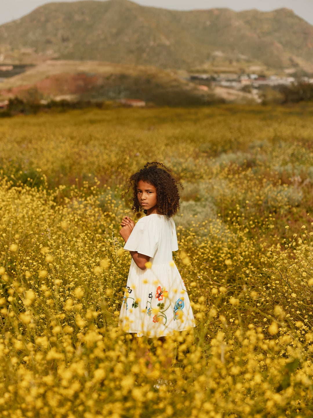 Carlin Nature Border Kids Dress by Molo