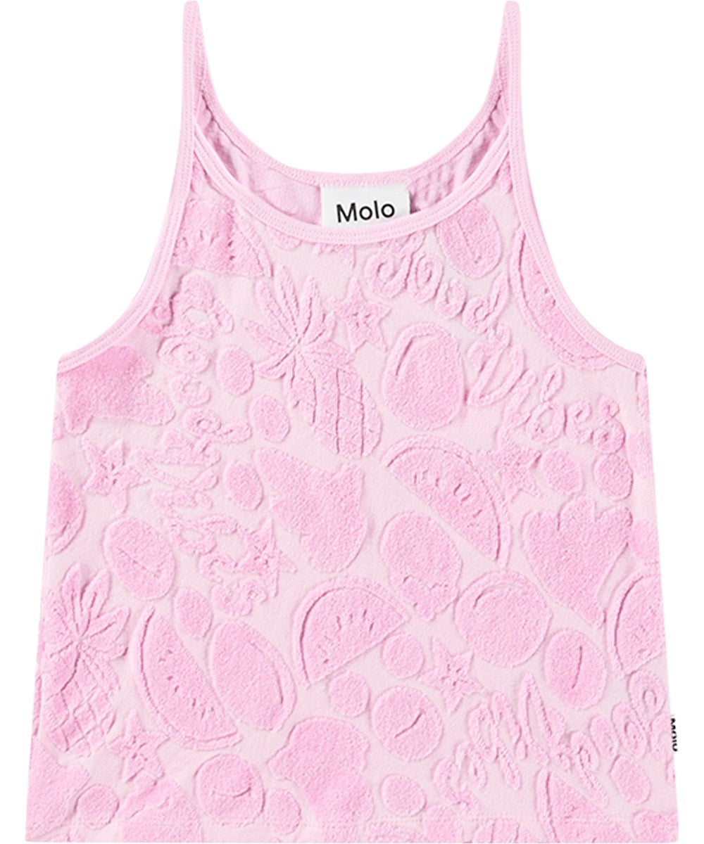 Rizi Pink Terry Fruit Tank by Molo