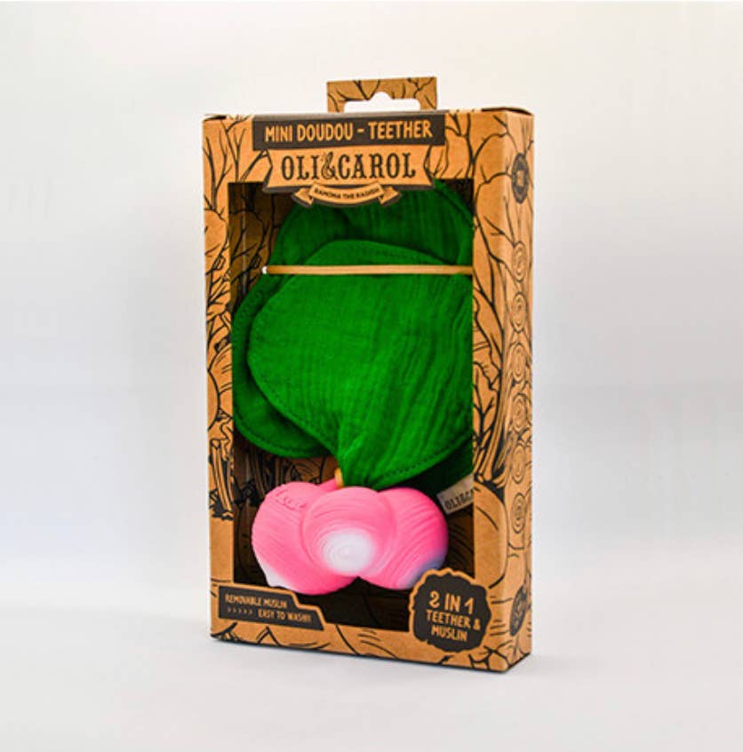 Ramona the Radish Mini DouDou Teether by Oli & Carol at Babesta