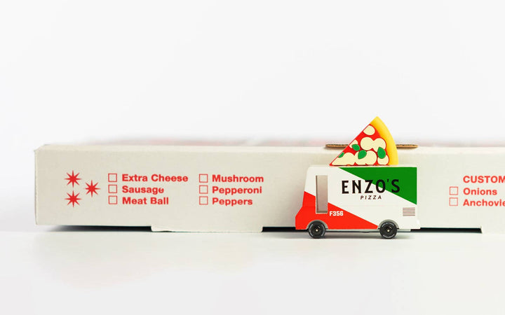 Babesta Pizza Van Wood Toy by Candylab Toys