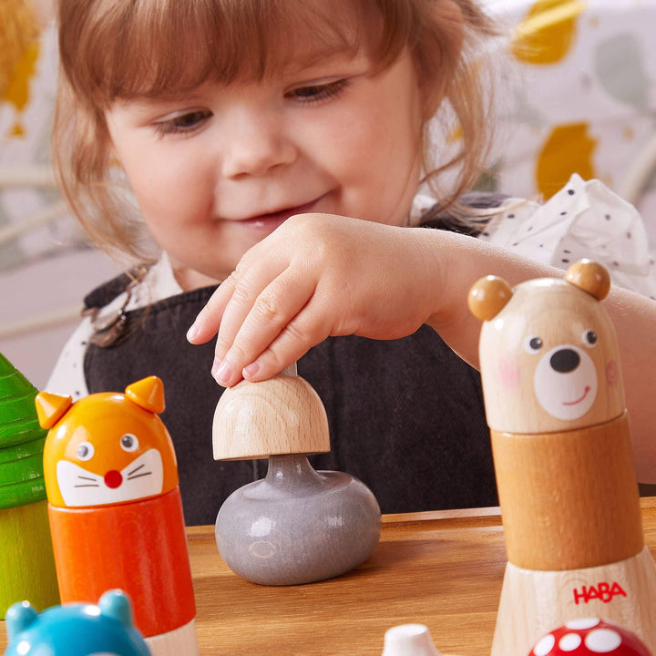Forest Animals Wooden Stacking Toy by HABA USA at Babesta