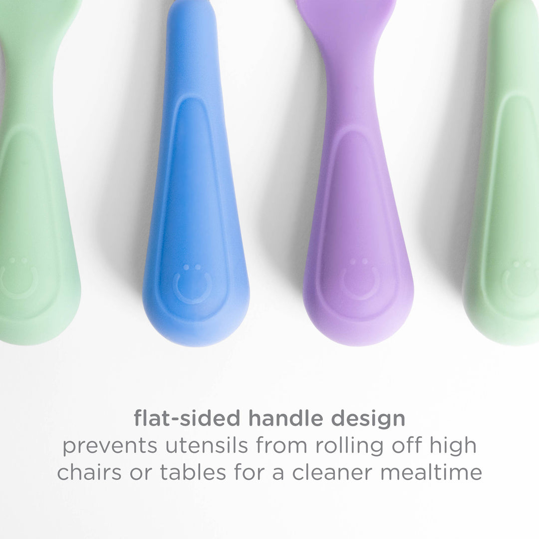 Stainless Steel Utensils - Green by Ubbi at Babesta