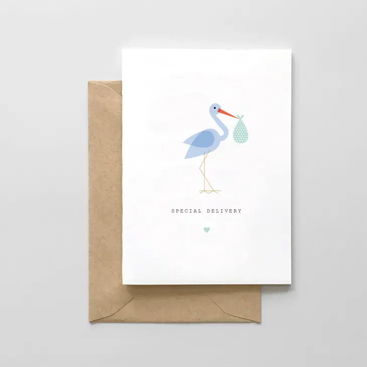 Special Delivery - New Baby Stork Info  by Spaghetti & Meatballs