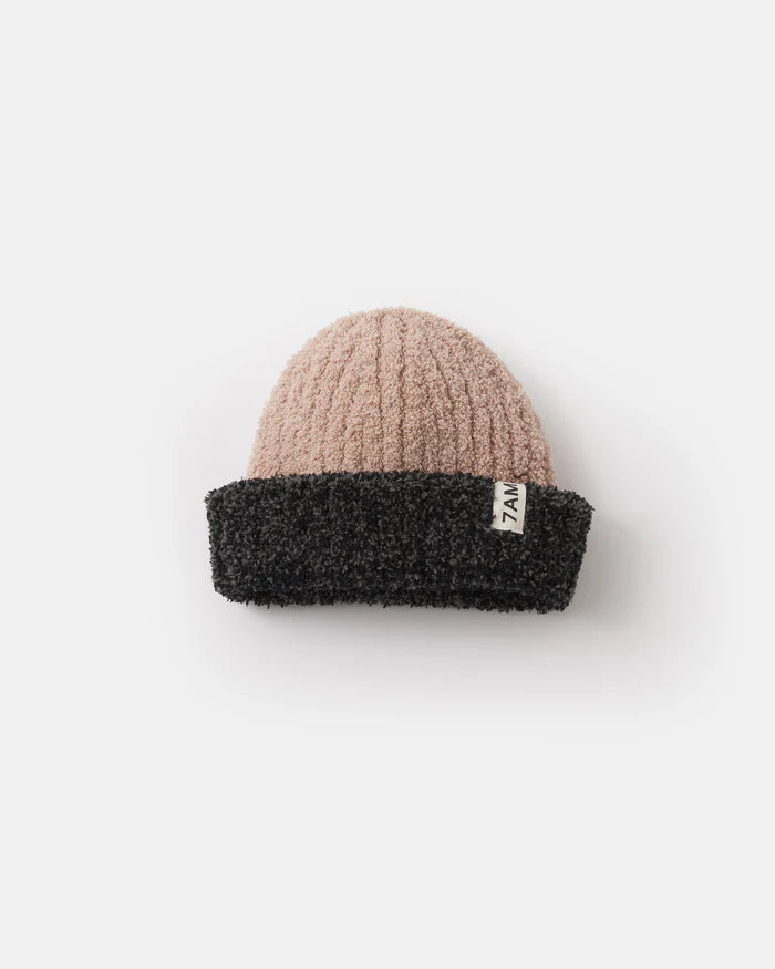 2-Tone Fuzzy Beanie 7AM Enfant