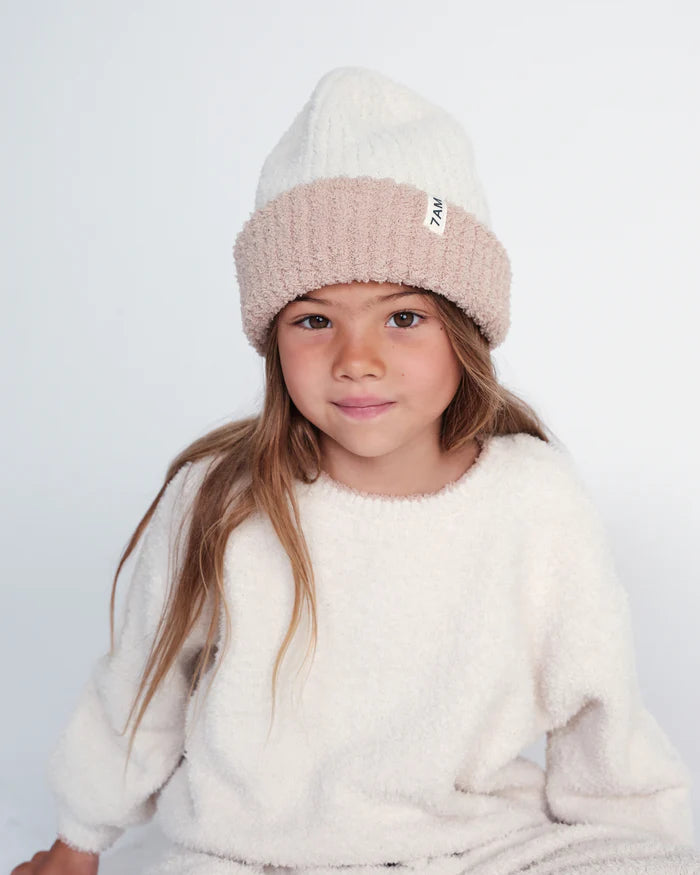 2-Tone Fuzzy Beanie 7AM Enfant