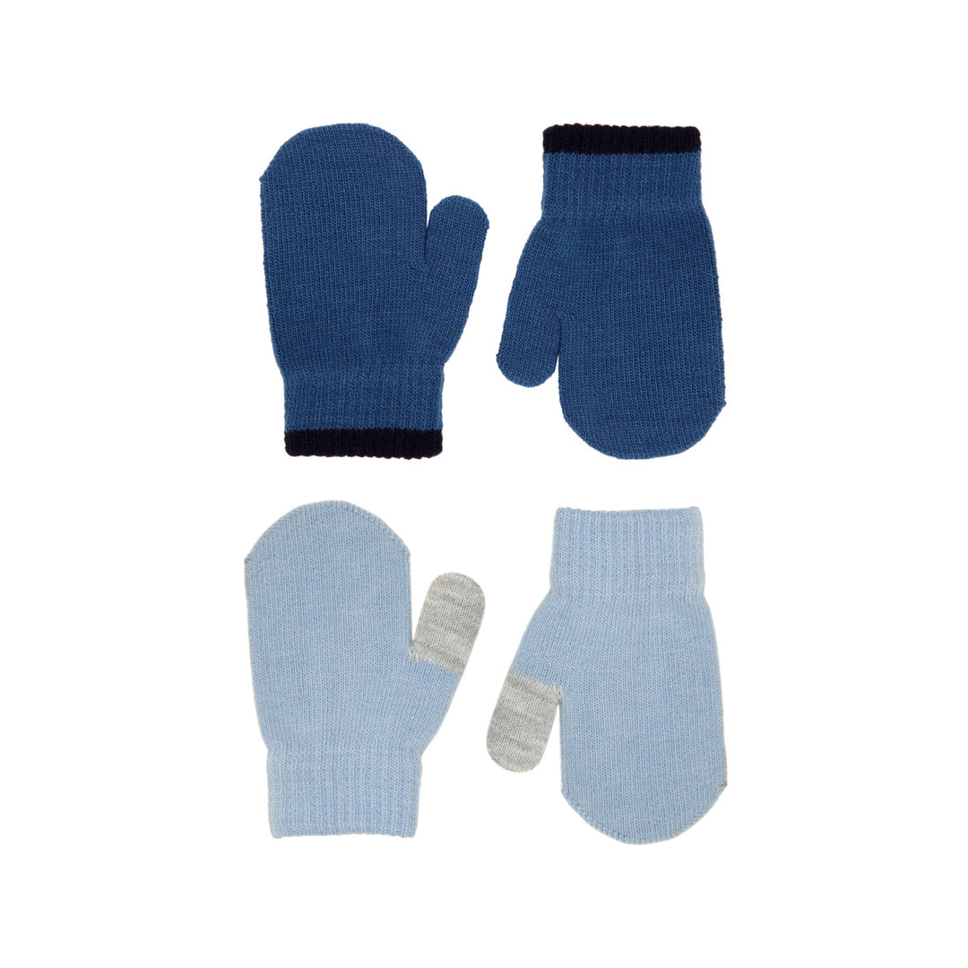 Dusty Blue Kenny Mittens by Molo