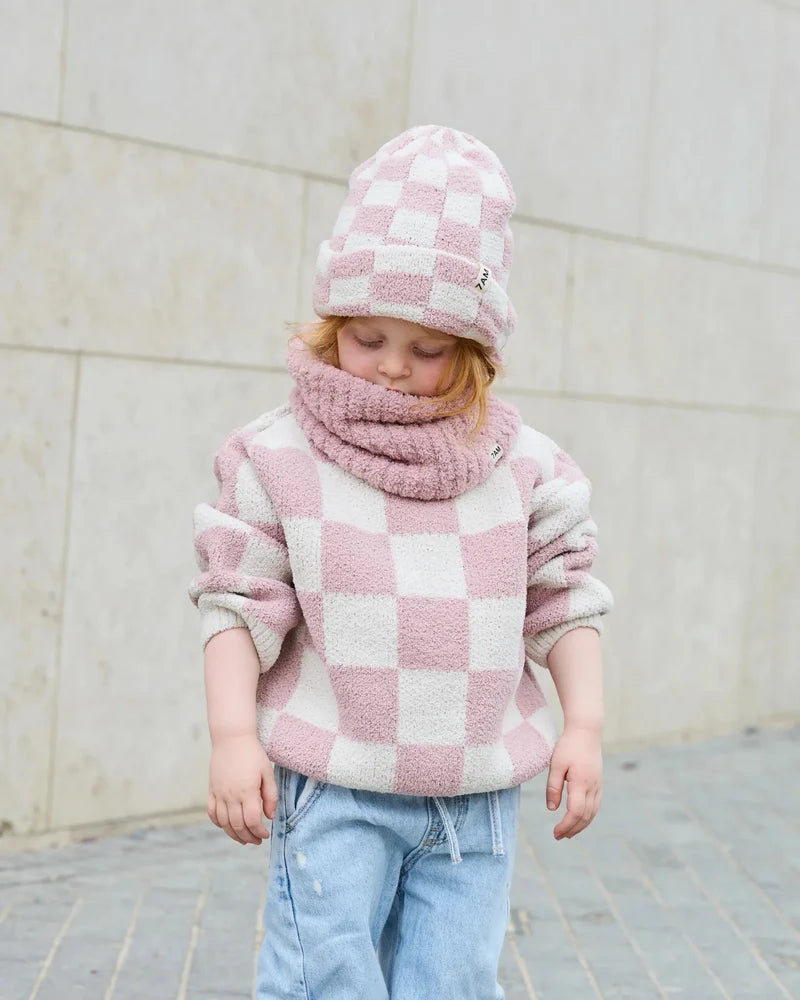 Babesta Beanie Checkers Fuzzy by 7AM Enfant