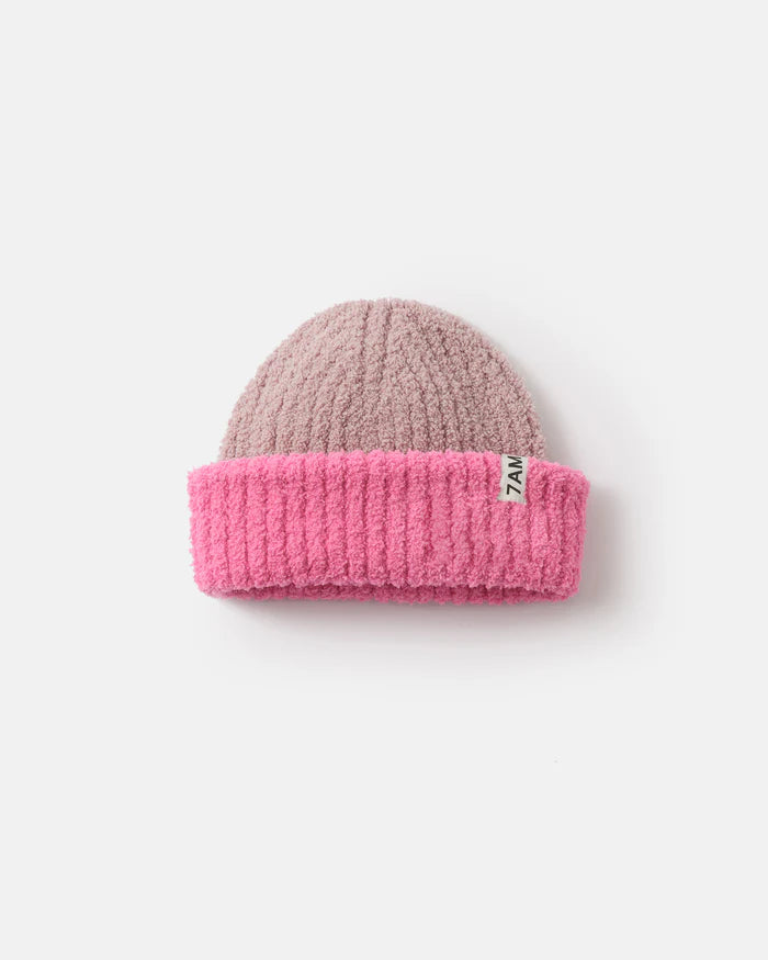 2-Tone Fuzzy Beanie 7AM Enfant