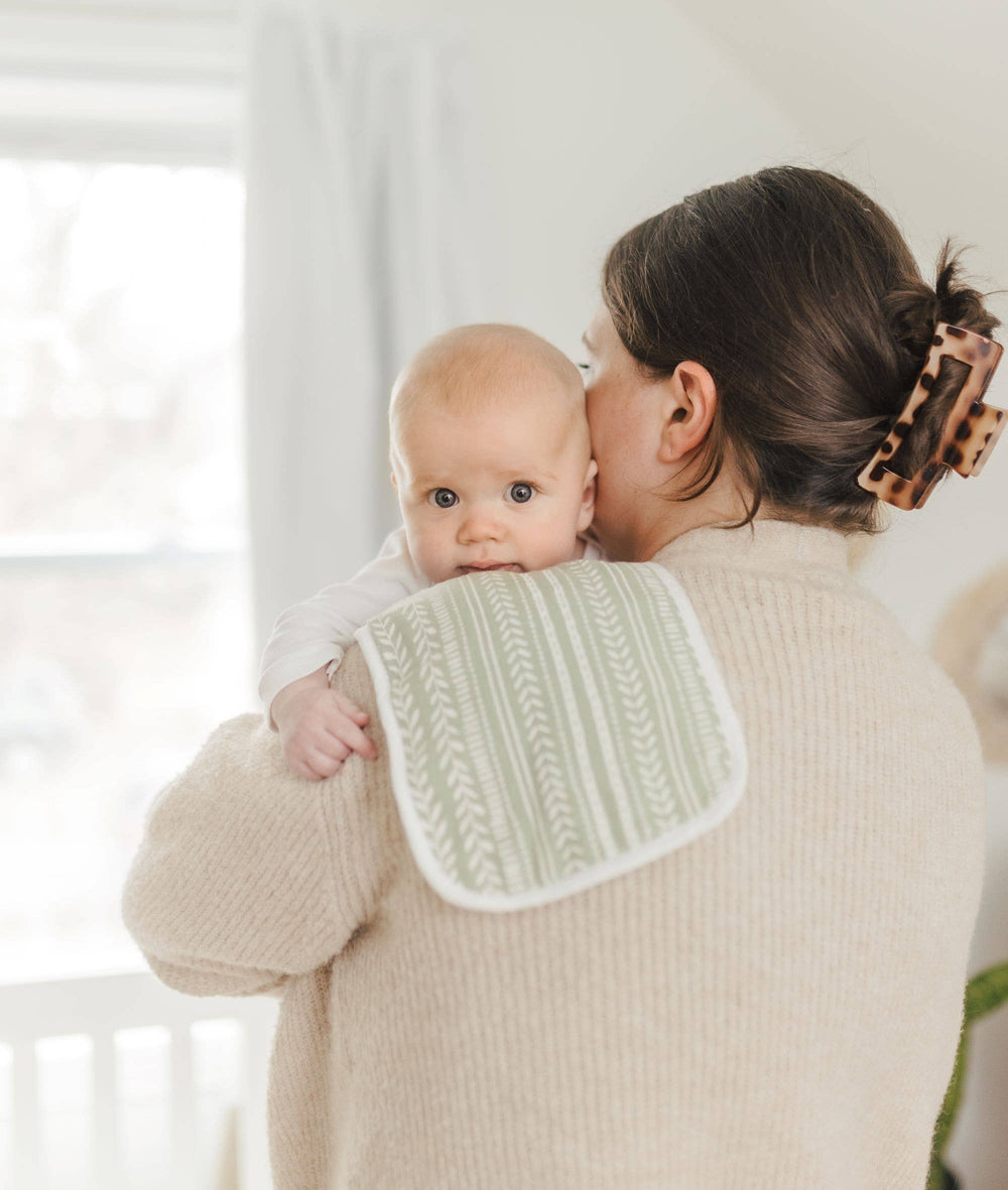 Babesta Willow Sage Burp Cloth 3-Pack by Crane Baby
