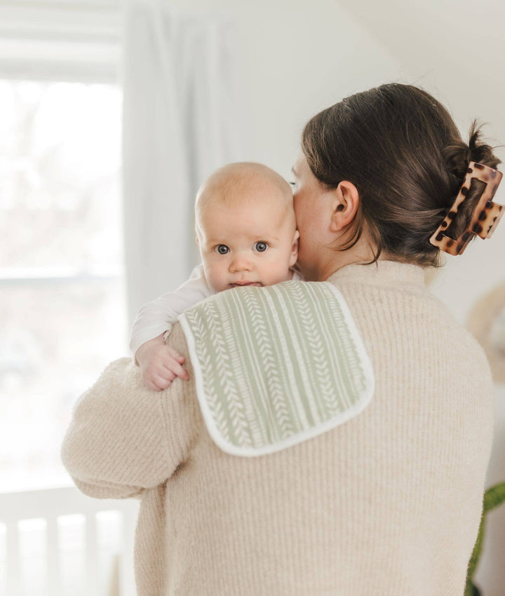 Babesta Willow Sage Burp Cloth 3-Pack by Crane Baby