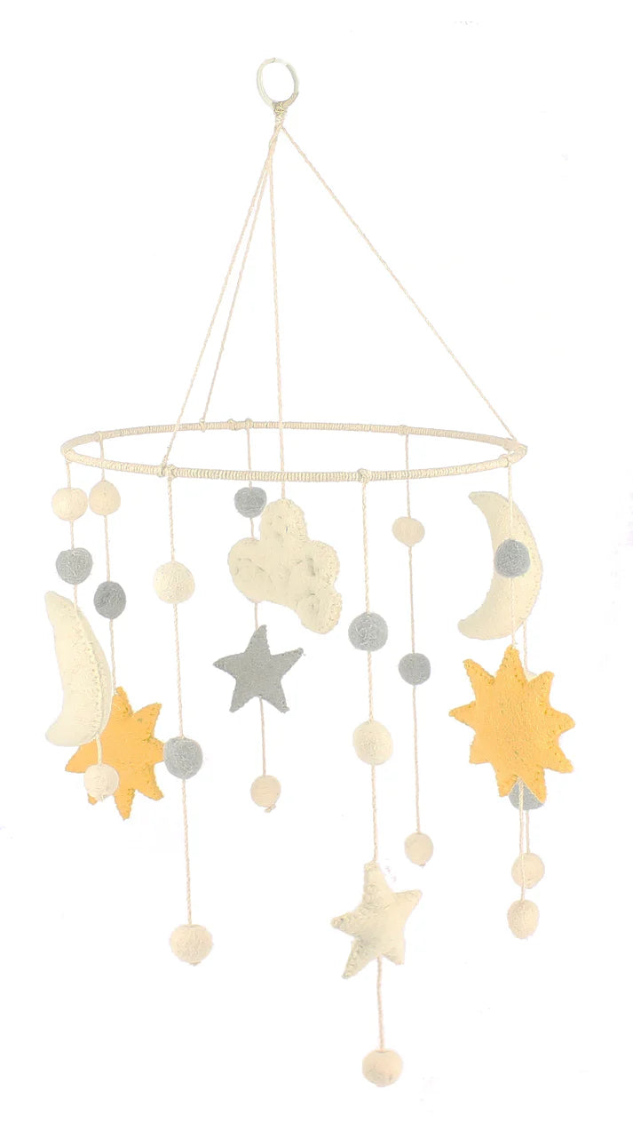  Sun Moon Stars Baby Mobile by Fiona Walker 