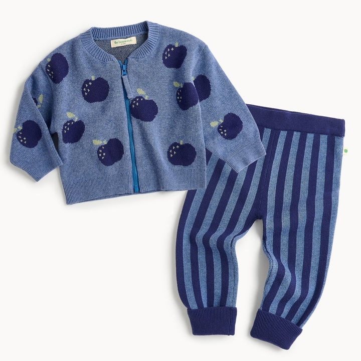 Apple Cardigan &amp; Trouser Set - Blue by The Bonnie Mob