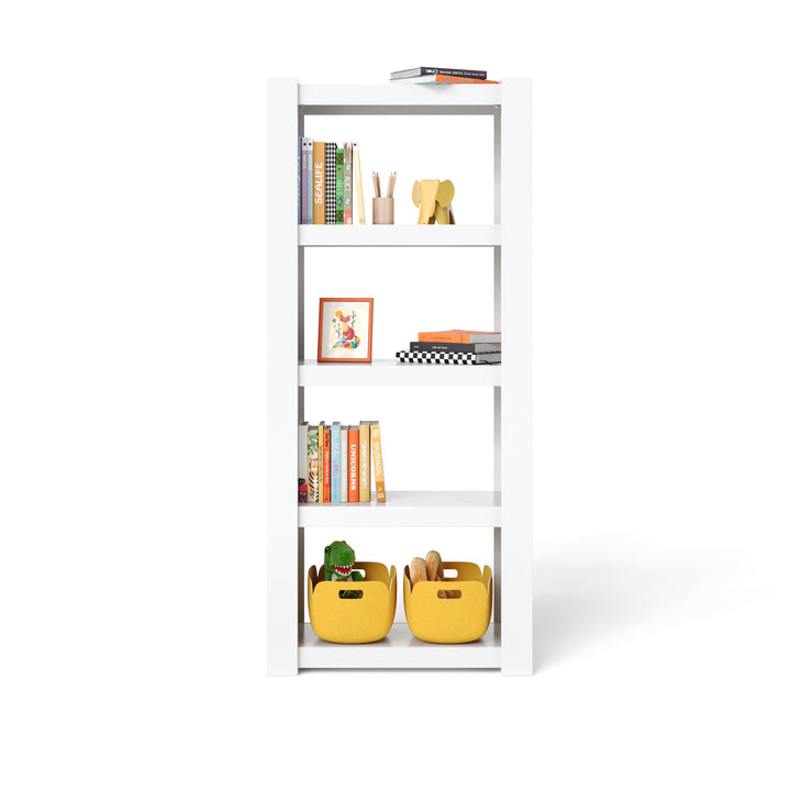 Austin Floating Open Tall Bookshelf - white maple