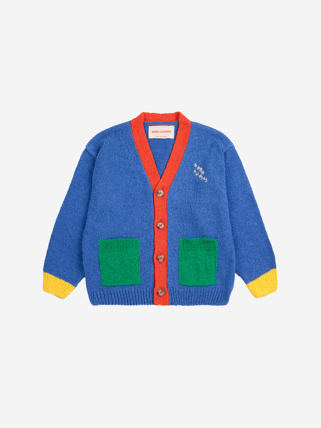 Color Block V Neck Cardigan by Bobo Choses