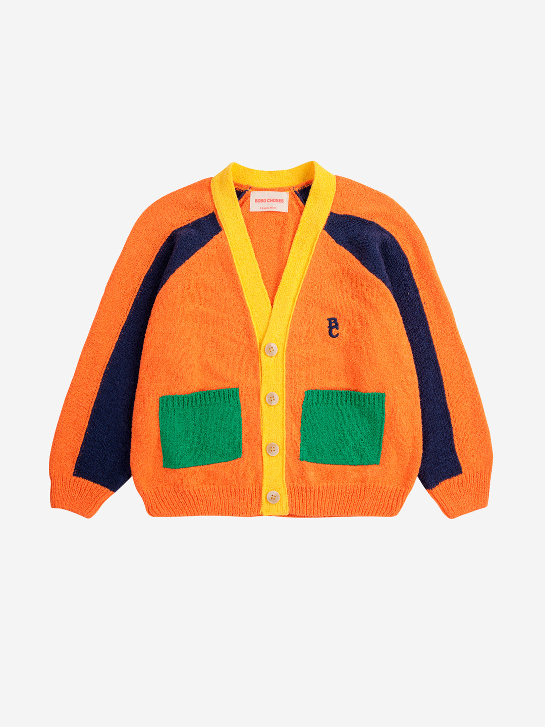 Color Block V Neck Cardigan by Bobo Choses