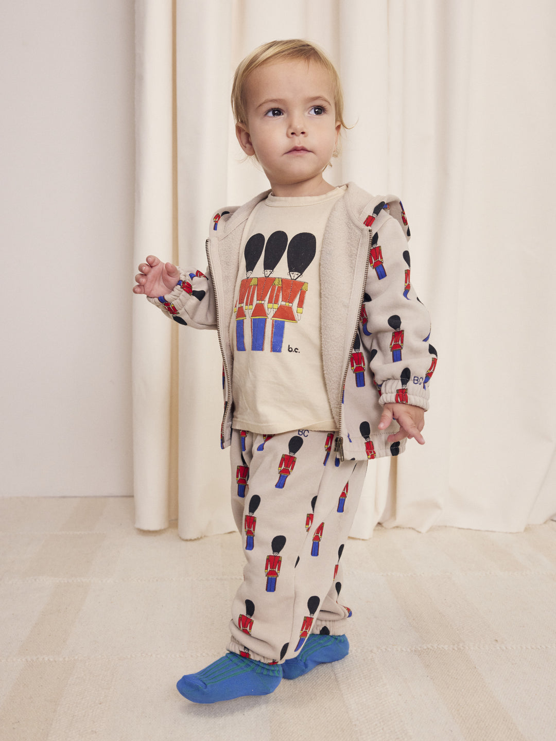 Tin Soldiers All Over Zipped Sweatshirt by Bobo Choses