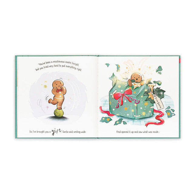 Gingerbread Fred Book by Jellycat