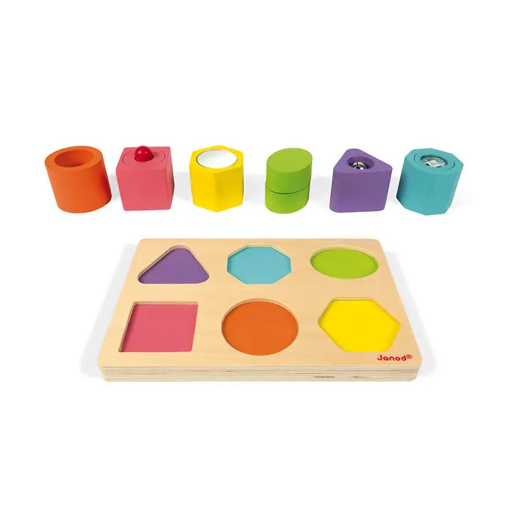 Babesta 6 Block Wooden Shapes &amp; Sounds by Janod