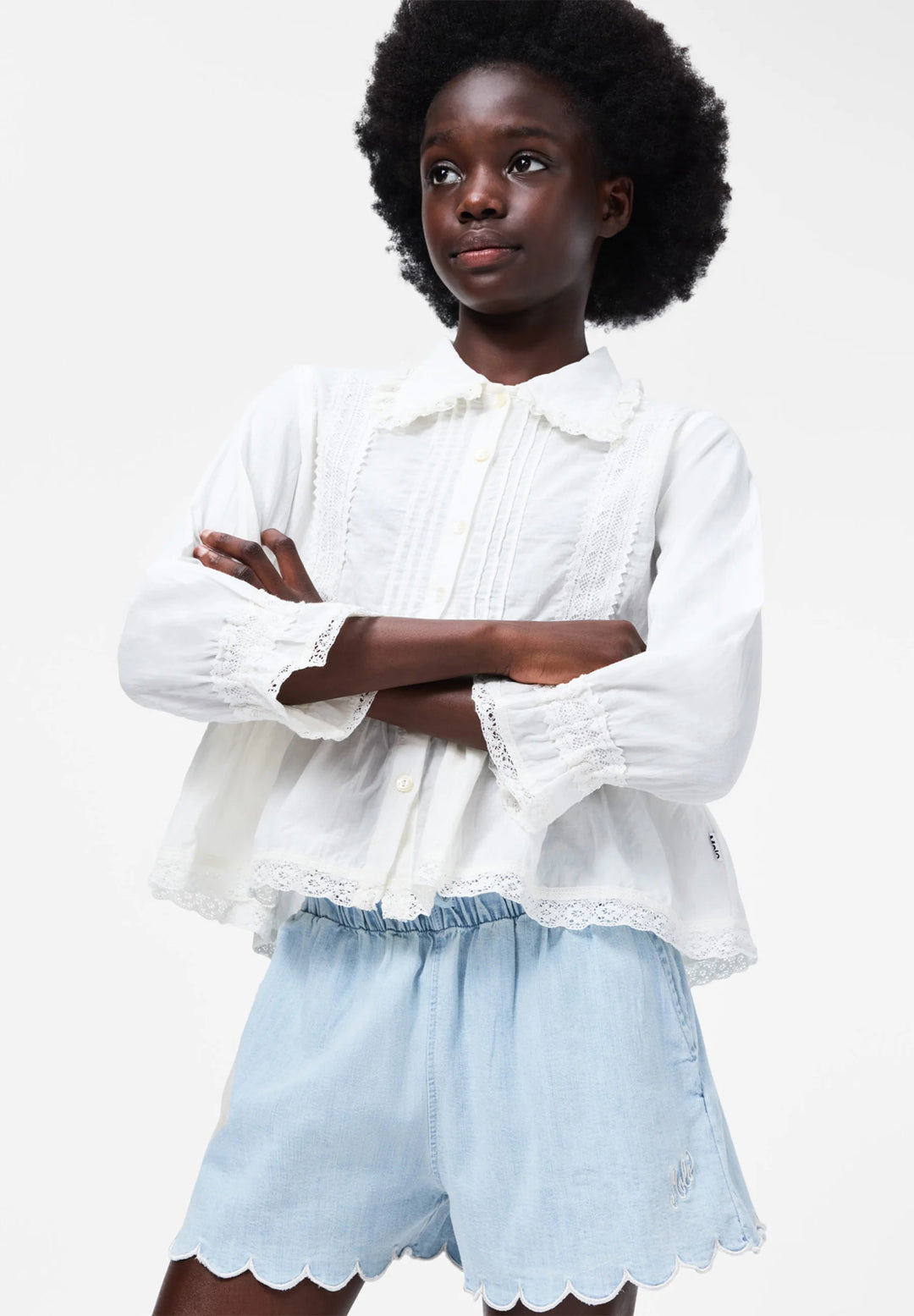 Babesta Addie Shorts Washed Chambrey by Molo
