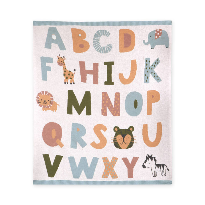 Babesta Alphabet Jacquard Sweater Knit Baby Blanket