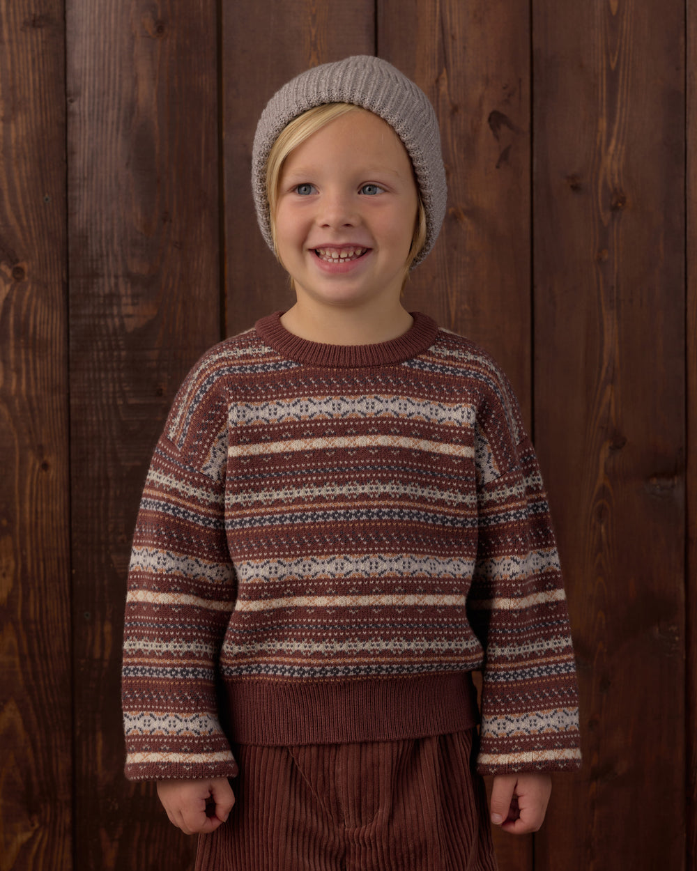 Babesta Aspen Sweater Mulberry Multi-Stripe by Rylee + Cru