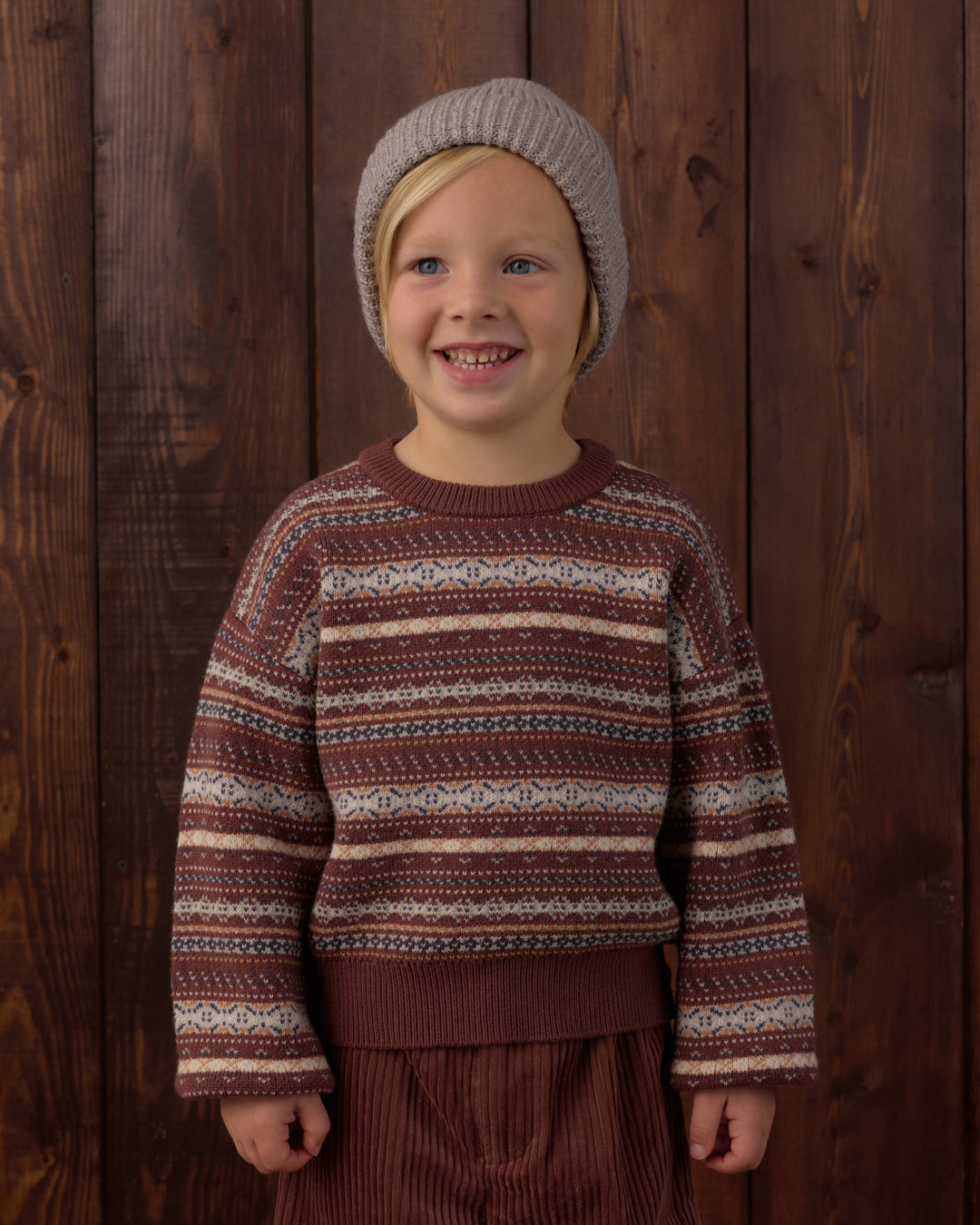 Babesta Aspen Sweater Mulberry Multi-Stripe by Rylee + Cru
