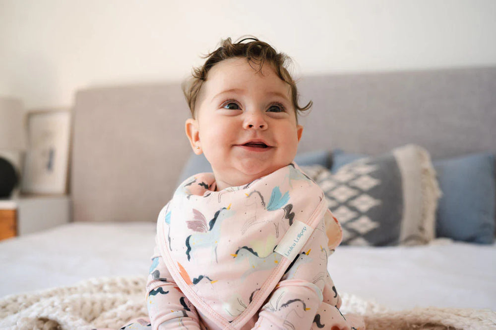 Babesta Bandana Bib Set - 2 Pack Unicorn Ballet by Loulou Lollipop