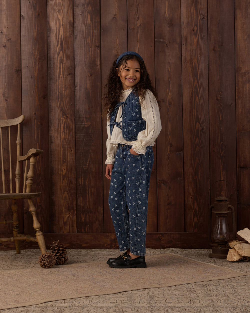 Babesta Barrel Pant Heart Ditsy by Rylee + Cru