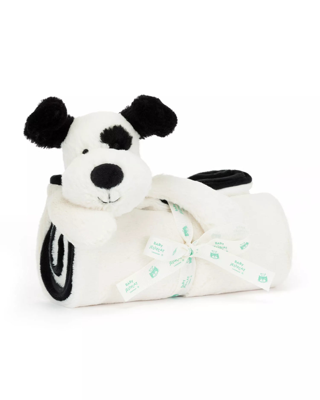 Babesta Bashful Black & White Puppy Blankie by Jellycat