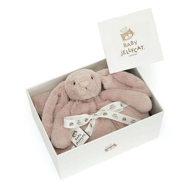 Babesta Bashful Luxe Bunny Rosa Blanket by Jellycat
