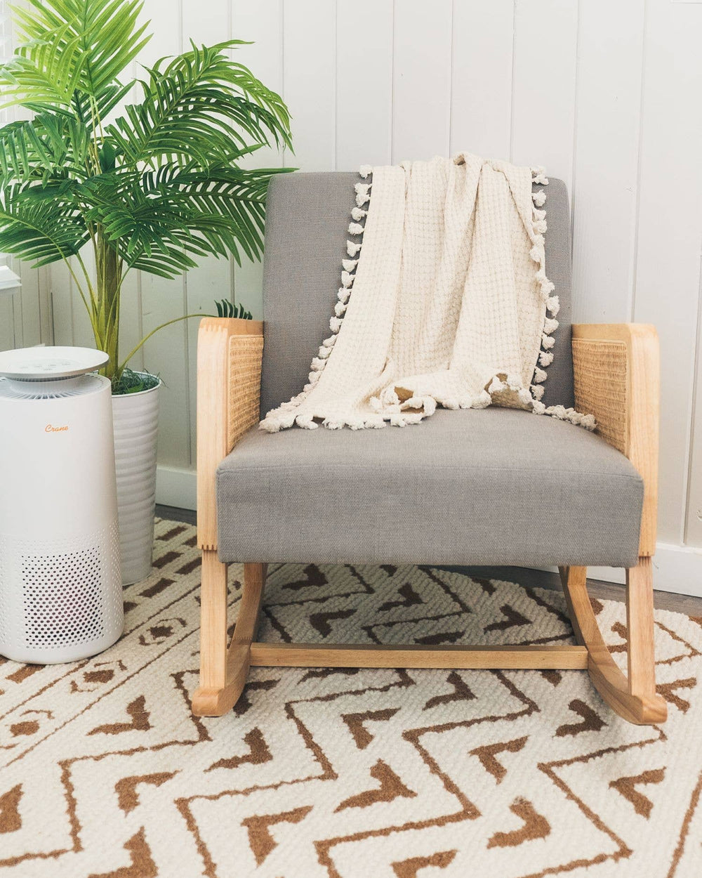 Babesta Birch Waffle Knit Blanket by Crane Baby